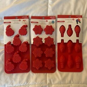 Celebrate It Festive Red Silicone Mold Trio